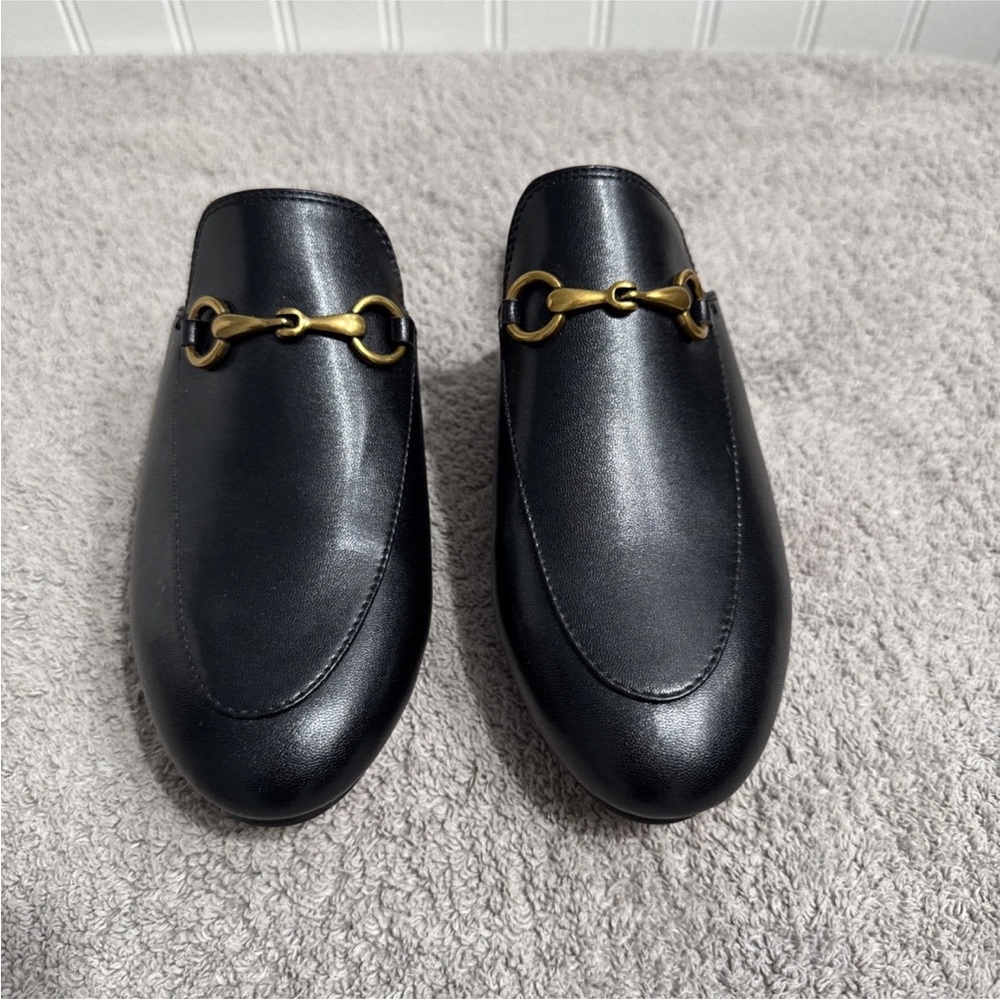 Vertundy Women's Mules Low Heel Leather Slip-On Size 4 Made In Italy
